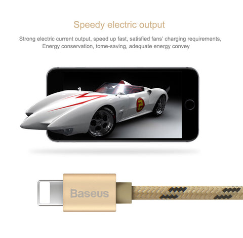 Baseus 0.5m / 1m / 1.5m USB Cable Nylon Braided Fast Data Sync Charging Lightning Cable For iPhone 7 6 6s Plus 5 5s SE iPad iPod