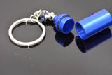 Nitrous Oxide Bottle Keyring Key Chain Ring Stash Pill Box NOS