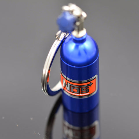 Nitrous Oxide Bottle Keyring Key Chain Ring Stash Pill Box NOS