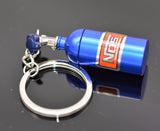 Nitrous Oxide Bottle Keyring Key Chain Ring Stash Pill Box NOS