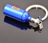 Nitrous Oxide Bottle Keyring Key Chain Ring Stash Pill Box NOS