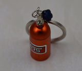 Nitrous Oxide Bottle Keyring Key Chain Ring Stash Pill Box NOS