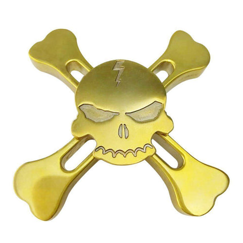 Skull Metal Fidget Hand Spinner Tri-Spinner