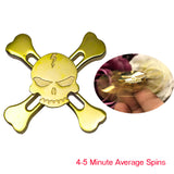 Skull Metal Fidget Hand Spinner Tri-Spinner