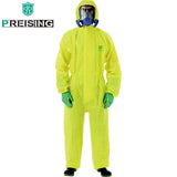 Yellow Work Wear Men Breathable Waterproof  Antistatic Chemical Safety Clothing