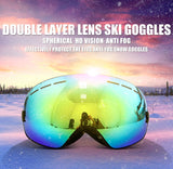 Ski goggles double layers UV400 anti-fog big ski mask glasses skiing men women snow