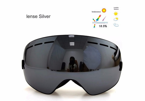 Ski goggles double layers UV400 anti-fog big ski mask glasses skiing men women snow