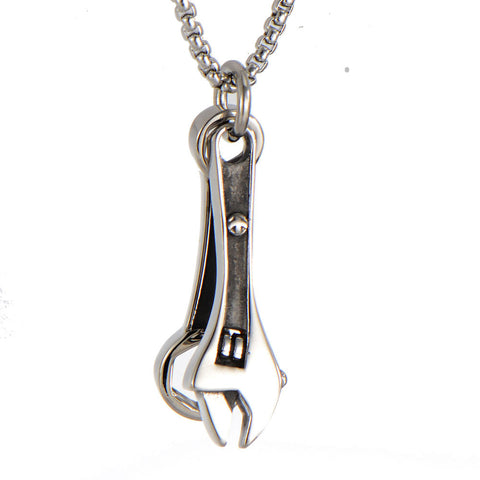 Stainless Steel Mechanic Wrench Tool Necklaces & Pendants