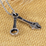 Stainless Steel Mechanic Wrench Tool Necklaces & Pendants