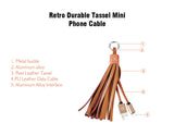 iPhone 5 6 7 Plus For Xiaomi Redmi4 Pro 3 Micro USB Charging Tassel Genuine Leather charger