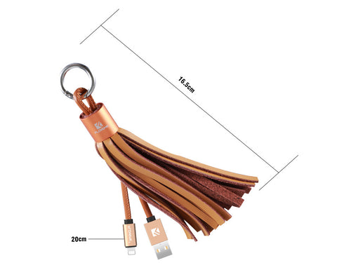 iPhone 5 6 7 Plus For Xiaomi Redmi4 Pro 3 Micro USB Charging Tassel Genuine Leather charger