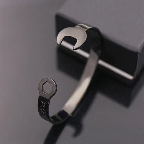 Titanium steel Jewelry Forever Open Wrench Bracelet&bangle