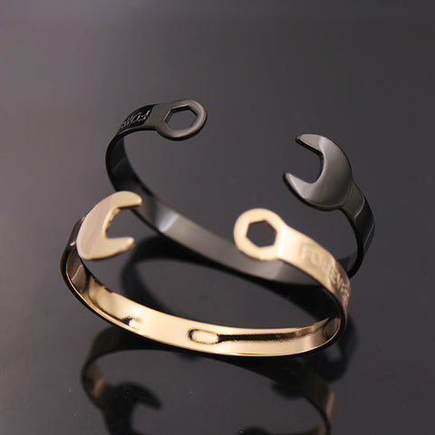 Titanium steel Jewelry Forever Open Wrench Bracelet&bangle