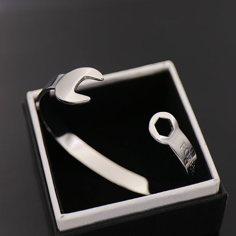 Titanium steel Jewelry Forever Open Wrench Bracelet&bangle