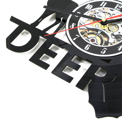 Deer Vinyl Record wall Clock Quartz Clock