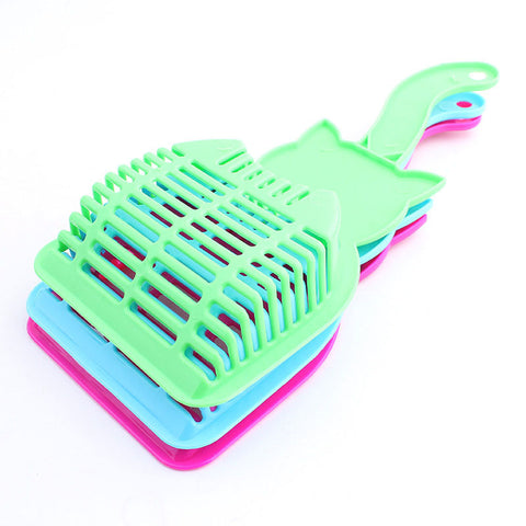 1PC Pet Cat Poop Scoop Cute Cartoon Plastic Sieve