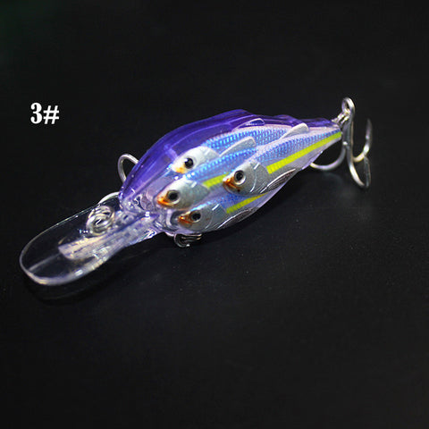 6.5cm 6.5g Multiple Baitfish Fishing Lure Fish Group Baits Hard Swimbait Glass Minnow Depth 2-5m