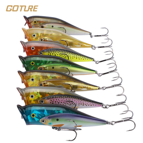 10cm 25.5g 1pcs Fishing Lure Popper Wobble Group Fishing Lure with VMC Hooks