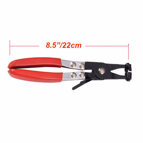 2 Pieces Auto Car Repairs Tools Cable Type Flexible Wire Long Reach Hose Clamp Pliers Tools+Straight Flat Band Hose Clip Pliers