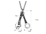 Necklace Stainless Steel Mini Wrench Pendant Necklace