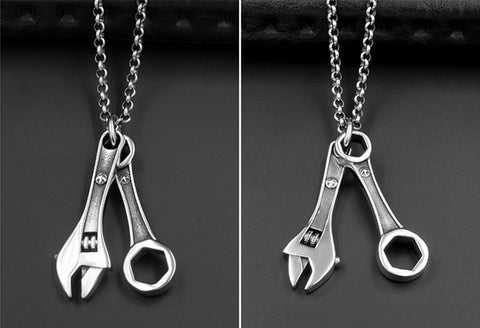 Necklace Stainless Steel Mini Wrench Pendant Necklace