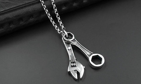 Necklace Stainless Steel Mini Wrench Pendant Necklace