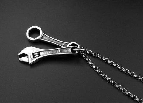 Necklace Stainless Steel Mini Wrench Pendant Necklace