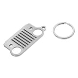 Stainless Steel grill KeyChain Key Ring for Jeep Grill  CJ JK TJ YJ XJ