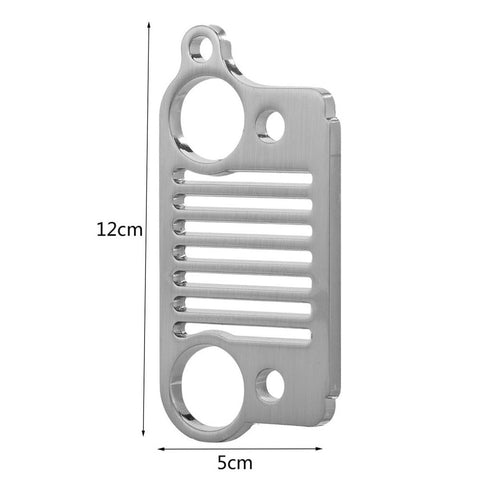 Stainless Steel grill KeyChain Key Ring for Jeep Grill  CJ JK TJ YJ XJ