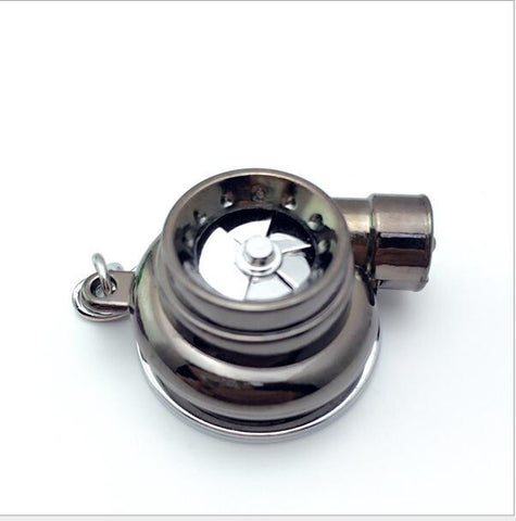 Turbo Keychain Car Parts Model Matte Sleeve Spinning Turbine Turbocharger with box (non Rechargeable)
