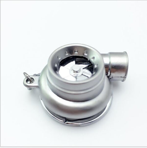 Turbo Keychain Car Parts Model Matte Sleeve Spinning Turbine Turbocharger with box (non Rechargeable)
