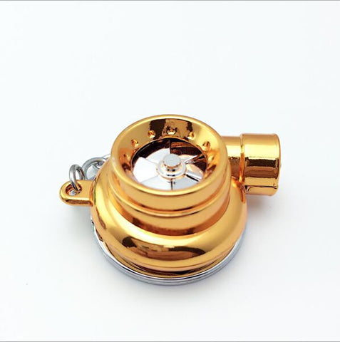 Turbo Keychain Car Parts Model Matte Sleeve Spinning Turbine Turbocharger with box (non Rechargeable)