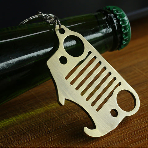 stainless steel Beer bottle Opener car KeyChain jeep