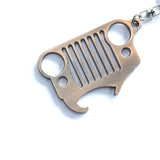 stainless steel Beer bottle Opener car KeyChain jeep