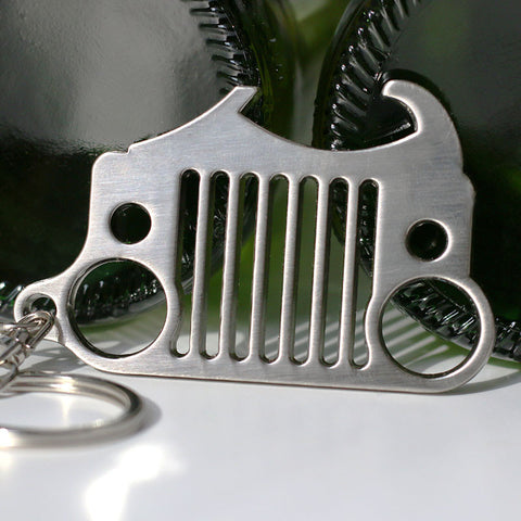 stainless steel Beer bottle Opener car KeyChain jeep