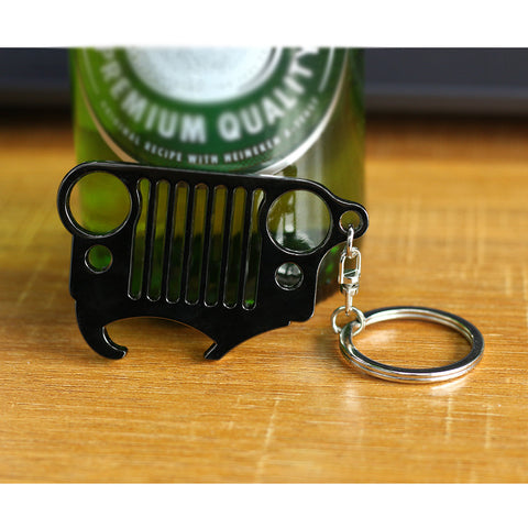 stainless steel Beer bottle Opener car KeyChain jeep