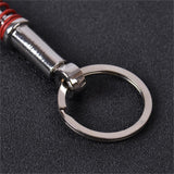 Suspension Keychain Key Chains Ring Keyrings Car Auto Spring Shock Absorber for Mercedes Audi A4 A6 VW Toyota Kia Nissan BMW E90