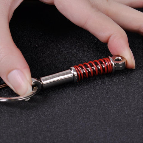 Suspension Keychain Key Chains Ring Keyrings Car Auto Spring Shock Absorber for Mercedes Audi A4 A6 VW Toyota Kia Nissan BMW E90