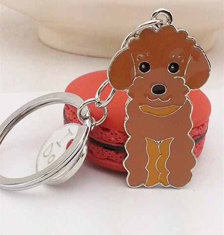 3 color Poodle car key chain