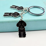 3 color Poodle car key chain