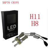 110W 13200Lm CREE CHIPS  XHP-70 LED Headlight H4 H7 H8/H9/H11 9005 9006 9012 9004 9007 H13 Car LED Headlight Fog Lamp kit