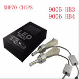 110W 13200Lm CREE CHIPS  XHP-70 LED Headlight H4 H7 H8/H9/H11 9005 9006 9012 9004 9007 H13 Car LED Headlight Fog Lamp kit