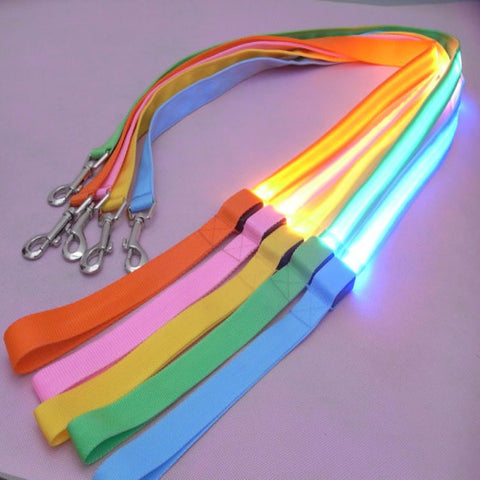 120cm Nylon Pet LED Dog Leash Night Safety LED Flashing Glow LED Pet Supplies