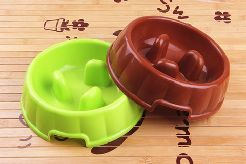 Anti Choke Pet Dog Cat Feeding Food Bowl Puppy Slow Down Eating Feeder Food or Drink Water Bowl Dish