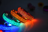 Luminous pet LED luminous pet spots Fluorescent luminous leopard dog collar Articles