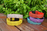 Luminous pet LED luminous pet spots Fluorescent luminous leopard dog collar Articles