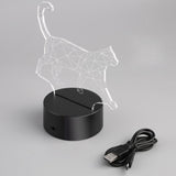 3D Walking Cat Night lamp