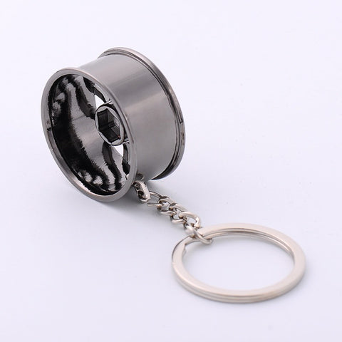 wheel rim model keychain