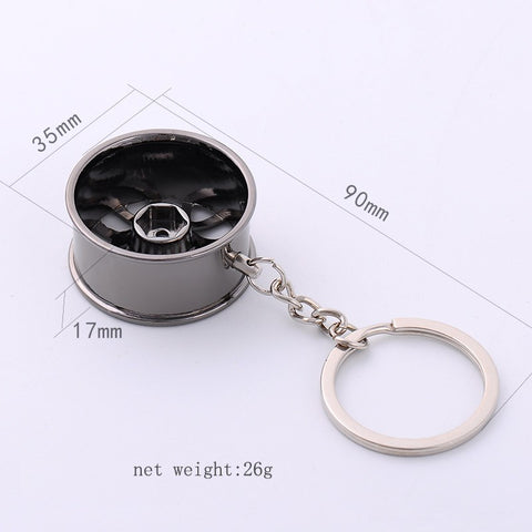 wheel rim model keychain