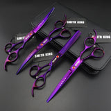 7.0 inch Professional pet grooming scissors Cutting scissor +2 curved scissor + thinning scissors 4 pieces Set